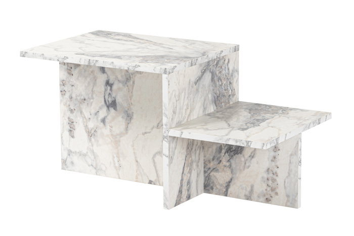 Aucune Mesa de centro Harmony Rectangular Efecto mármol fresia